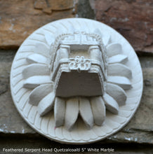 Load image into Gallery viewer, History Feathered Serpent Head of Quetzalcoaltl Aztec Maya Artifact Carved Sculpture Statue 5" www.Neo-Mfg.com