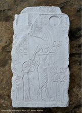 Load image into Gallery viewer, History Egyptian Akhetaten offering to Aton 10" hieroglyph Sculptural wall relief www.Neo-Mfg.com Museum Reproduction