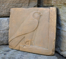 Load image into Gallery viewer, History Egyptian Falcon Stela Fragment Sculptural wall relief plaque www.Neo-Mfg.com 7" museum reproduction b20