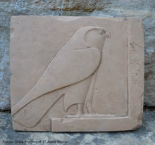 Load image into Gallery viewer, History Egyptian Falcon Stela Fragment Sculptural wall relief plaque www.Neo-Mfg.com 7" museum reproduction b20