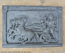 Load image into Gallery viewer, Roman Greek Chariot Thorvaldsen Alexander Great & Nike Artifact Carved Sculpture Statue www.Neo-Mfg.com 12" h10