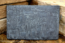 Load image into Gallery viewer, History Egyptian Afterlife Judgement Stela Plaque Artifact Sculpture 14" www.Neo-Mfg.com home decor L8
