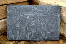 Load image into Gallery viewer, History Egyptian Afterlife Judgement Stela Plaque Artifact Sculpture 14" www.Neo-Mfg.com home decor L8