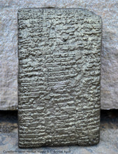 Load image into Gallery viewer, Sumerian Cuneiform tablet Medical Nippur Sculptural relief plaque www.Neo-Mfg.com 5.5" Museum reproduction
