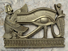 Load image into Gallery viewer, History Egyptian Pharaoh Eye of Horus Sculptural wall relief Neo-Mfg 12" h12