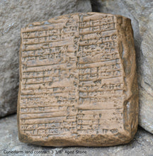 Load image into Gallery viewer, Mesopotamia land contract Tablet Cuneiform Sculptural www.Neo-Mfg.com museum reproduction 3 3/8""