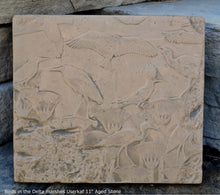 Load image into Gallery viewer, History Egyptian Birds in the Delta marshes Userkaf in Saqqara 11" Stela Sculptural wall relief www.Neo-Mfg.com h5
