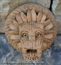 Load image into Gallery viewer, History Feathered Serpent Head of Quetzalcoaltl Aztec Maya Artifact Carved Sculpture Statue 5" www.Neo-Mfg.com