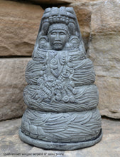 Load image into Gallery viewer, Aztec Mayan Quetzalcoatl winged serpent statue sculpture Artifact Carved Sculpture Statue 8" www.Neo-Mfg.com Museum reproduction