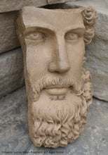 Load image into Gallery viewer, Roman Greek emperor Lucius Verus Fragment 3D Portrait Face Wall Plaque Sculpture 11" www.Neo-Mfg.com Museum reproduction Marcus Aurelius