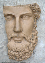 Load image into Gallery viewer, Roman Greek emperor Lucius Verus Fragment 3D Portrait Face Wall Plaque Sculpture 11" www.Neo-Mfg.com Museum reproduction Marcus Aurelius