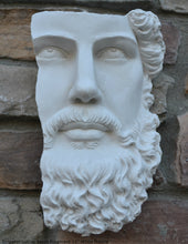 Load image into Gallery viewer, Roman Greek emperor Lucius Verus Fragment 3D Portrait Face Wall Plaque Sculpture 11" www.Neo-Mfg.com Museum reproduction Marcus Aurelius