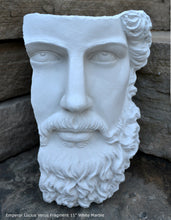 Load image into Gallery viewer, Roman Greek emperor Lucius Verus Fragment 3D Portrait Face Wall Plaque Sculpture 11" www.Neo-Mfg.com Museum reproduction Marcus Aurelius