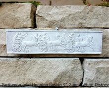 Load image into Gallery viewer, History Roman 3 Chariots Stela Fragment Sculptural wall relief plaque www.Neo-Mfg.com 9"
