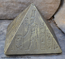 Load image into Gallery viewer, Egyptian Pyramid of 4 Gods 4.5" Tall sculpture www.Neo-Mfg.com home decor art