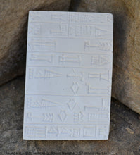 Load image into Gallery viewer, Cuneiform foundation slab from the temple of the goddess Nanshé, Sumerian tablet museum replica cuneiform tablet Sculpture www.Neo-Mfg.com