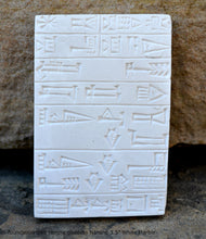 Load image into Gallery viewer, Cuneiform foundation slab from the temple of the goddess Nanshé, Sumerian tablet museum replica cuneiform tablet Sculpture www.Neo-Mfg.com