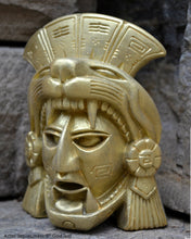 Load image into Gallery viewer, History Aztec Maya Artifact Warrior mask Jaguar Sculpture Statue 5" Tall www.Neo-Mfg.com