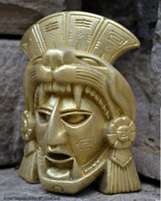 Load image into Gallery viewer, History Aztec Maya Artifact Warrior mask Jaguar Sculpture Statue 5&quot; Tall www.Neo-Mfg.com
