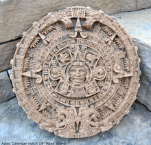 Load image into Gallery viewer, Aztec Mayan Calendar noch Artifact Carved Sculpture Statue 14" www.Neo-Mfg.com