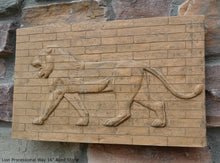 Load image into Gallery viewer, Assyrian Babylonian Lion Processional Way wall plaque art Sculpture 15.25" www.Neo-Mfg.com