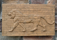 Load image into Gallery viewer, Assyrian Babylonian Lion Processional Way wall plaque art Sculpture 15.25" www.Neo-Mfg.com