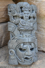 Load image into Gallery viewer, History Aztec Maya Artifact Warrior mask Jaguar Sun Moon Sculpture Statue 8.5" Tall www.Neo-Mfg.com