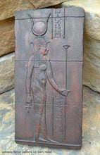 Load image into Gallery viewer, History Egyptian Goddess Hathor Dendera Sculptural wall relief www.Neo-Mfg.com 11" Cow home decor art e9