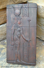 Load image into Gallery viewer, History Egyptian Goddess Hathor Dendera Sculptural wall relief www.Neo-Mfg.com 11" Cow home decor art e9
