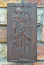 Load image into Gallery viewer, History Egyptian Goddess Hathor Dendera Sculptural wall relief www.Neo-Mfg.com 11" Cow home decor art e9
