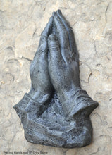 Load image into Gallery viewer, Religious Praying Hands Father Sculpture Statue Pray Neo-Mfg Life Size White 9" home decor wall plaque