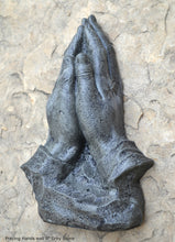 Load image into Gallery viewer, Religious Praying Hands Father Sculpture Statue Pray Neo-Mfg Life Size White 9" home decor wall plaque