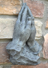 Load image into Gallery viewer, Religious Praying Hands Father Sculpture Statue Pray Neo-Mfg Life Size White 9" home decor wall plaque