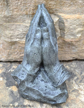 Load image into Gallery viewer, Religious Praying Hands Father Sculpture Statue Pray Neo-Mfg Life Size White 9" home decor wall plaque