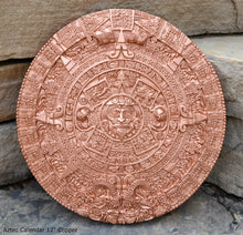 Load image into Gallery viewer, History MAYAN AZTEC CALENDAR Sculptural wall relief plaque 12" www.Neo-Mfg.com c5
