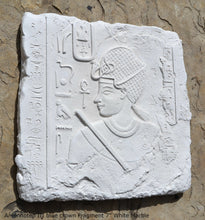 Load image into Gallery viewer, History Egyptian Amenhotep III blue crown Fragment Sculptural wall relief plaque www.Neo-Mfg.com 7" b17