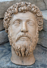 Load image into Gallery viewer, Marcus Aurelius Antoninus Augustus Bust Wall plaque relief Sculpture 16" Museum Quality www.Neo-Mfg.com