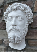 Load image into Gallery viewer, Marcus Aurelius Antoninus Augustus Bust Wall plaque relief Sculpture 16" Museum Quality www.Neo-Mfg.com