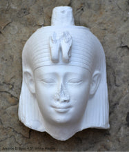 Load image into Gallery viewer, Egyptian Arsinoe II Ancient Bust Wall Sculpture reproduction art 4.5" www.Neo-Mfg.com museum reproduction