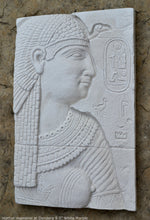 Load image into Gallery viewer, History Egyptian Goddess Hathor mammisi at Dendera Sculptural wall relief www.Neo-Mfg.com 9.5" d23