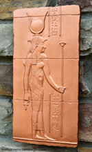 Load image into Gallery viewer, History Egyptian Goddess Hathor Dendera Sculptural wall relief www.Neo-Mfg.com 11" Cow home decor art e9