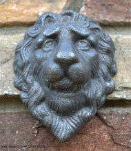 Load image into Gallery viewer, Animal LION Bust sculpture wall Plaque www.Neo-Mfg.com 5 5/8&quot; Cast Iron Metal head
