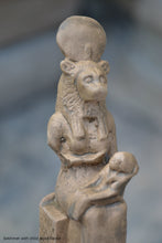 Load image into Gallery viewer, Egyptian Sekhmet with child seated Sculpture Statue 4" www.Neo-Mfg.com amulet