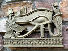 Load image into Gallery viewer, History Egyptian Pharaoh Eye of Horus Sculptural wall relief Neo-Mfg 12" h12