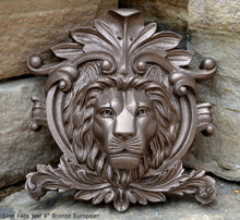 Load image into Gallery viewer, Animal Lion Face leaf plaque Fragment relief www.Neo-Mfg.com 8&quot; home decor b19
