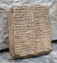 Load image into Gallery viewer, Mesopotamia land contract Tablet Cuneiform Sculptural www.Neo-Mfg.com museum reproduction 3 3/8""