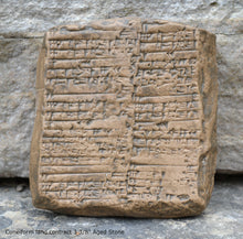 Load image into Gallery viewer, Mesopotamia land contract Tablet Cuneiform Sculptural www.Neo-Mfg.com museum reproduction 3 3/8""