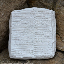 Load image into Gallery viewer, Mesopotamia land contract Tablet Cuneiform Sculptural www.Neo-Mfg.com museum reproduction 3 3/8""