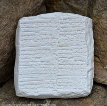 Load image into Gallery viewer, Mesopotamia land contract Tablet Cuneiform Sculptural www.Neo-Mfg.com museum reproduction 3 3/8""