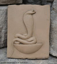 Load image into Gallery viewer, History Egyptian Wadjet cobra Stela Fragment Sculptural wall relief plaque www.Neo-Mfg.com 4.75"